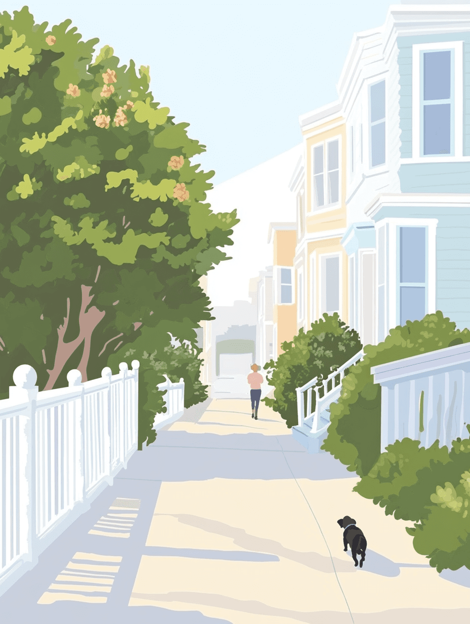 Illustration of the Painted Ladies in SF