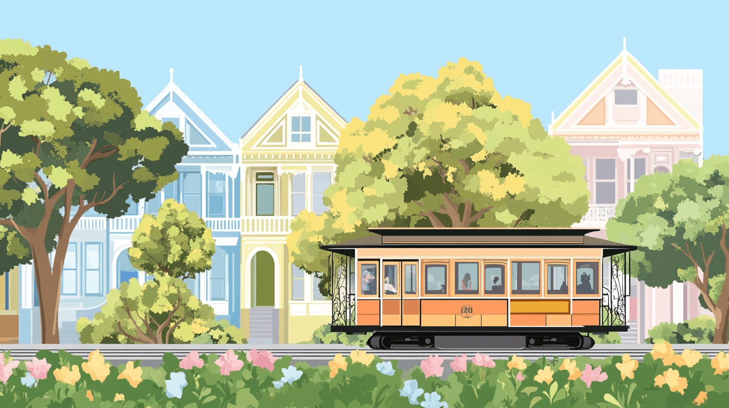 Illustration of the Painted Ladies in SF