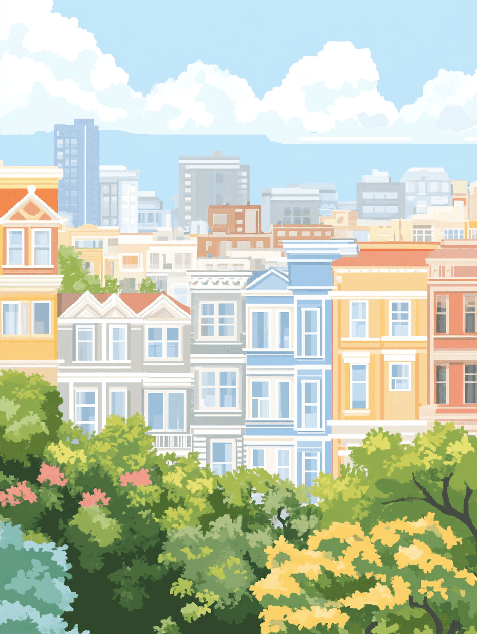 Illustration of the Painted Ladies in SF